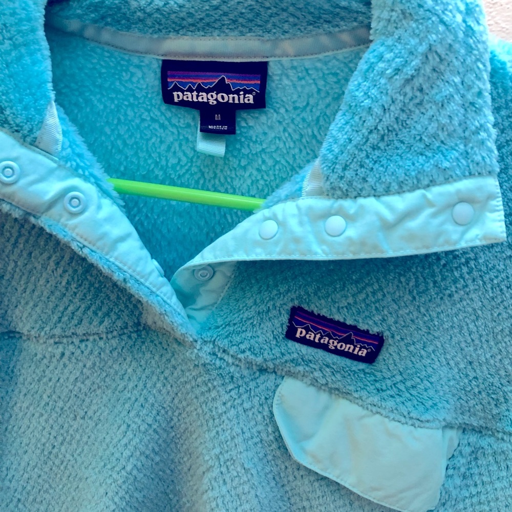 Patagonia teal re-tool fleece